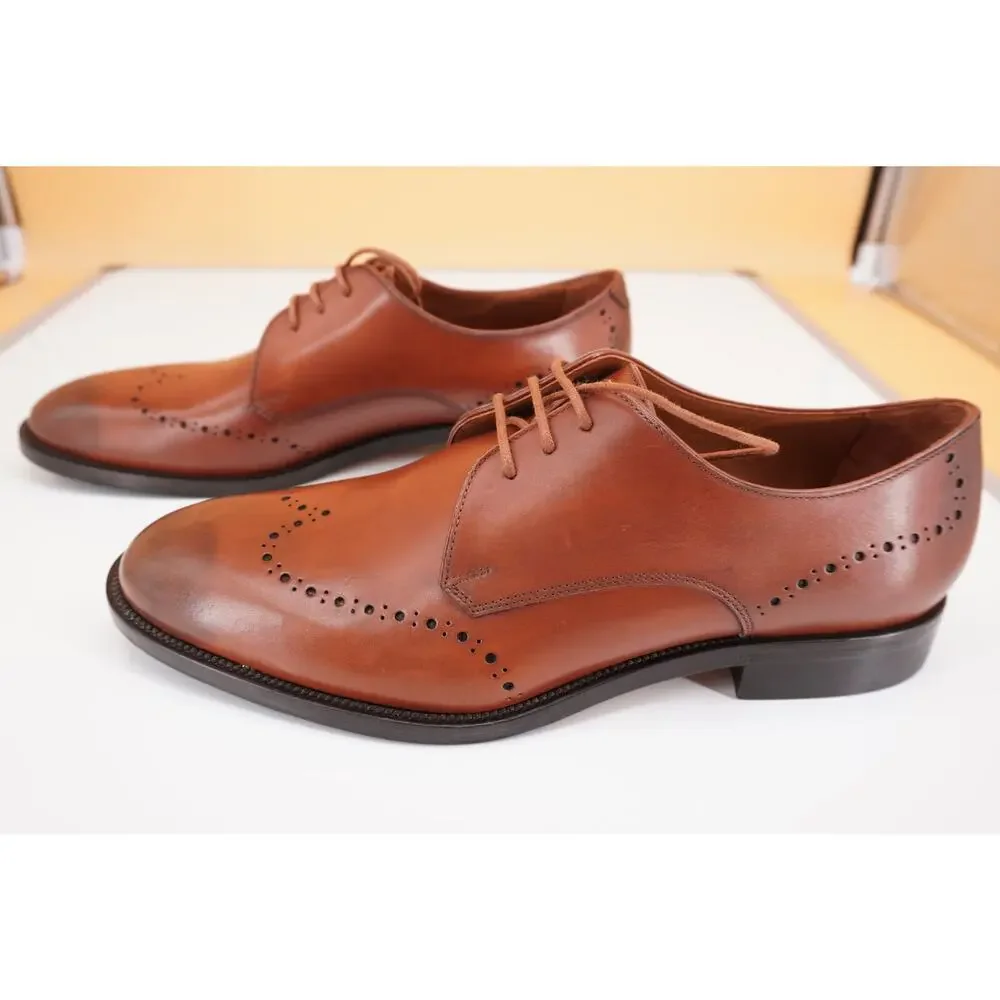 Allen Edmonds Lucca Toe Derby Oxford Men Shoes Size 9 Brown New $395